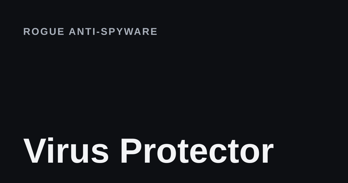 Virus Protector removal guide cover
