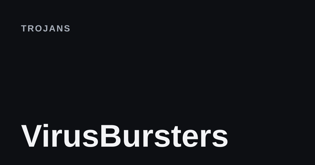 VirusBursters removal guide cover