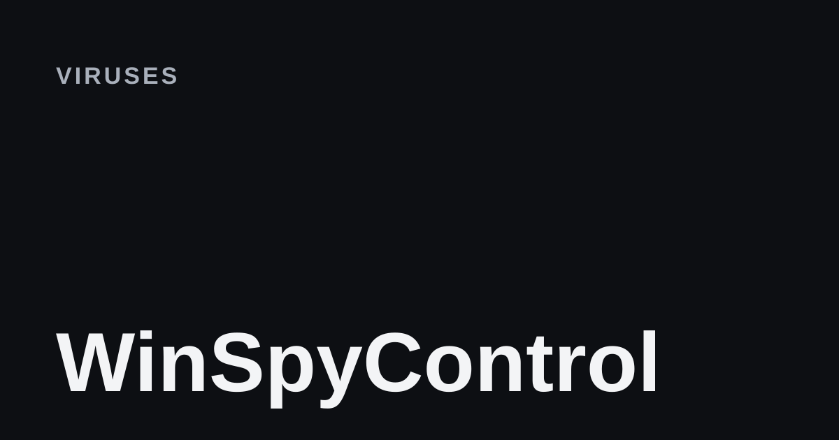 WinSpyControl removal guide cover