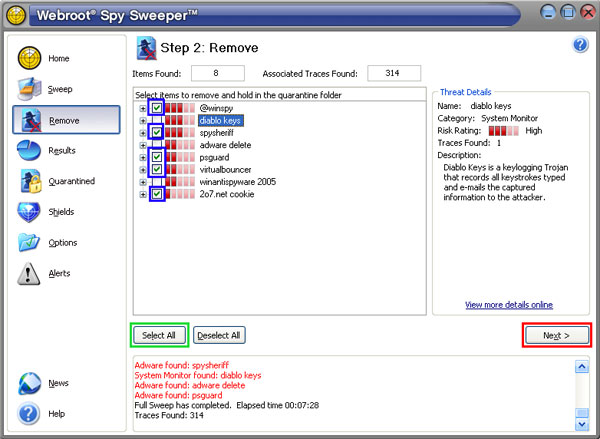 Spy Sweeper tutorial