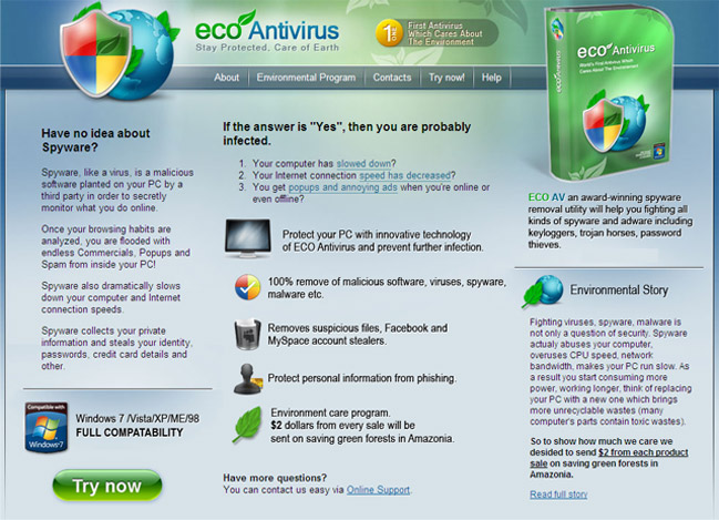 eco-av.com - Eco AntiVirus 2010 home page eco-av.com - Eco AntiVirus 2010 home page