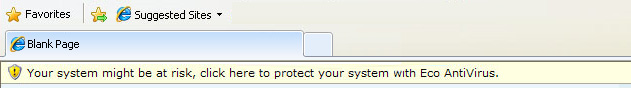 Eco AntiVirus 2010 fake IE warning Eco AntiVirus 2010 fake IE warning