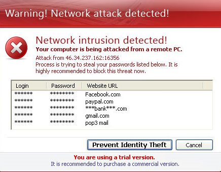 Paladin Antivirus fake security alert