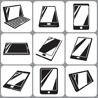 smartphone and tablet icons set