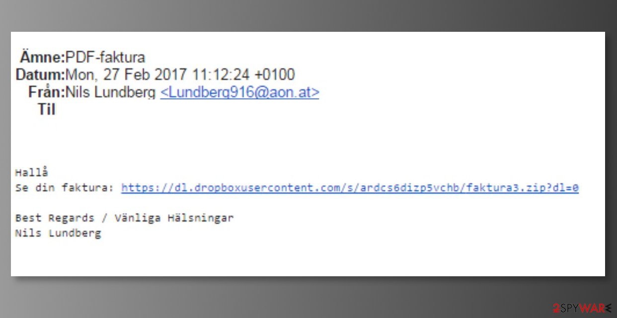 Mail spam targeting A1 Telekom users