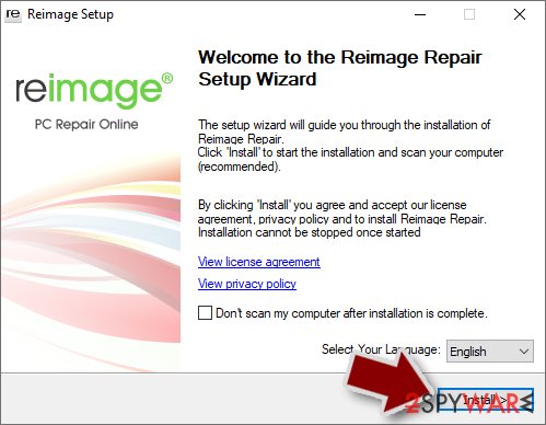 Reimage installation