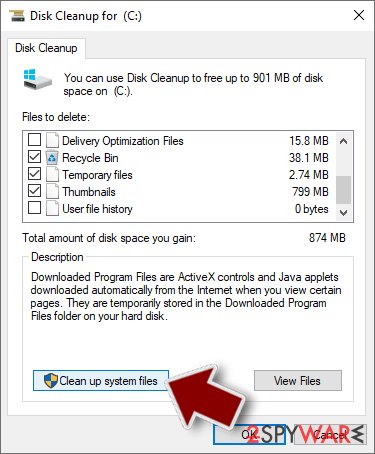 Delete temp files