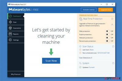 Malwarebytes scan 