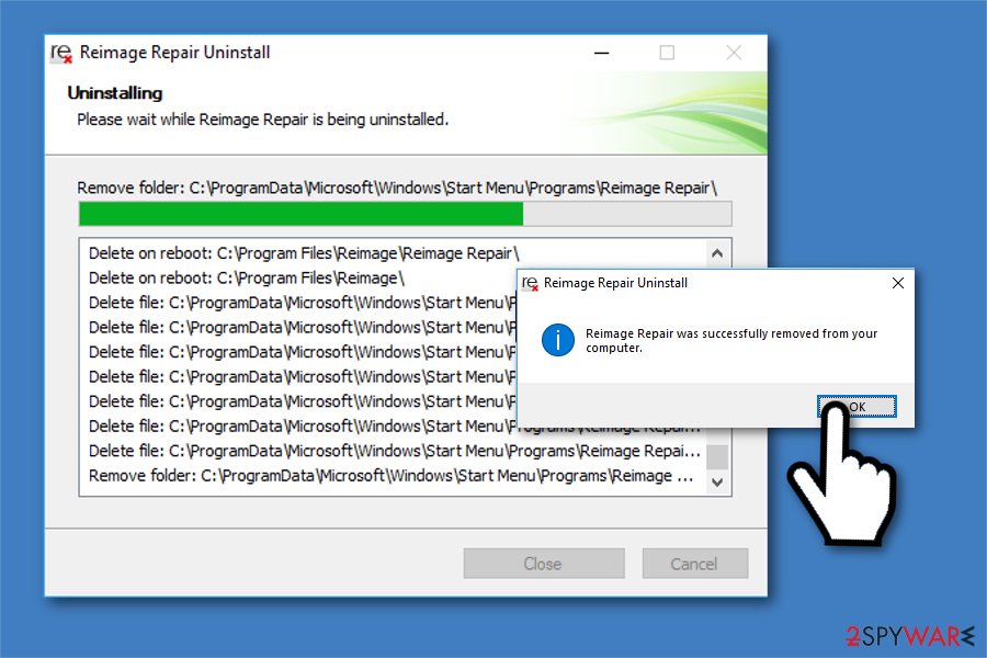 Reimage Windows removal