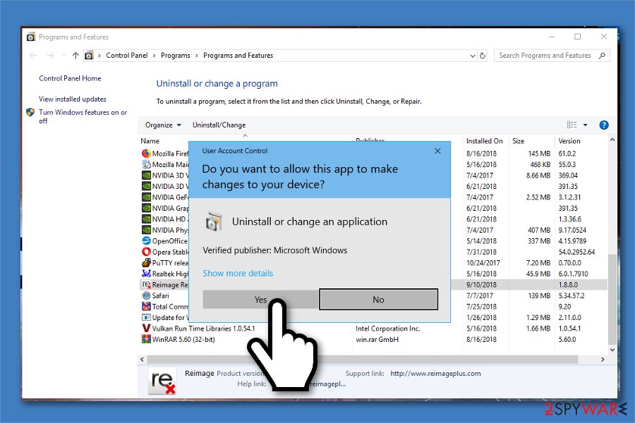 remove reimage repair windows 10