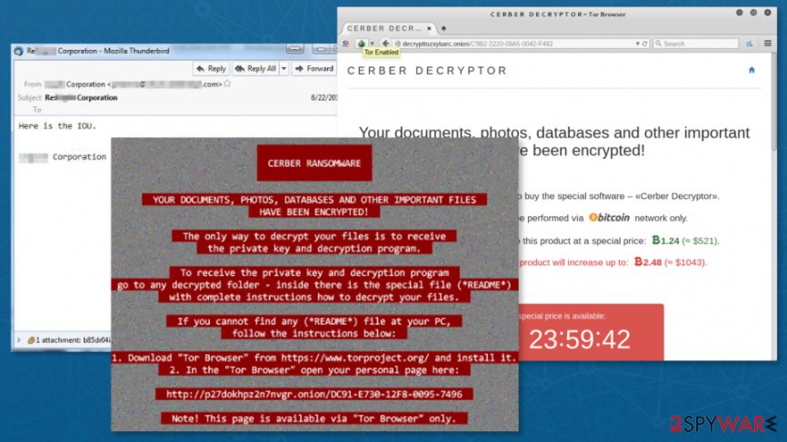 Illustration of Cerber ransomware