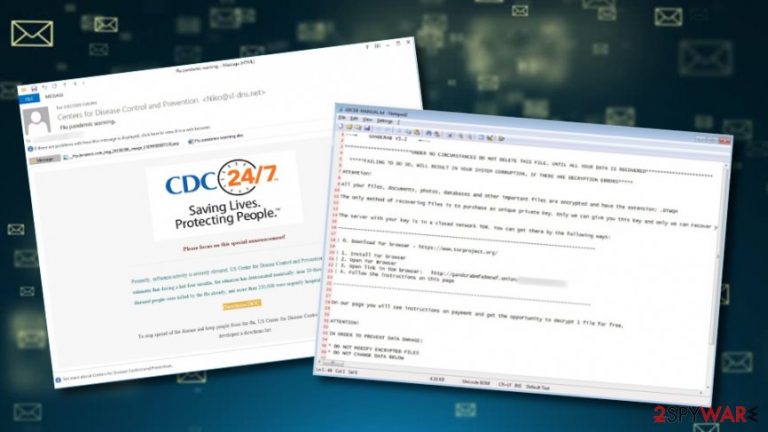 Gandcrab 5.2 spread via false CDC emails warning about Flu pandemic