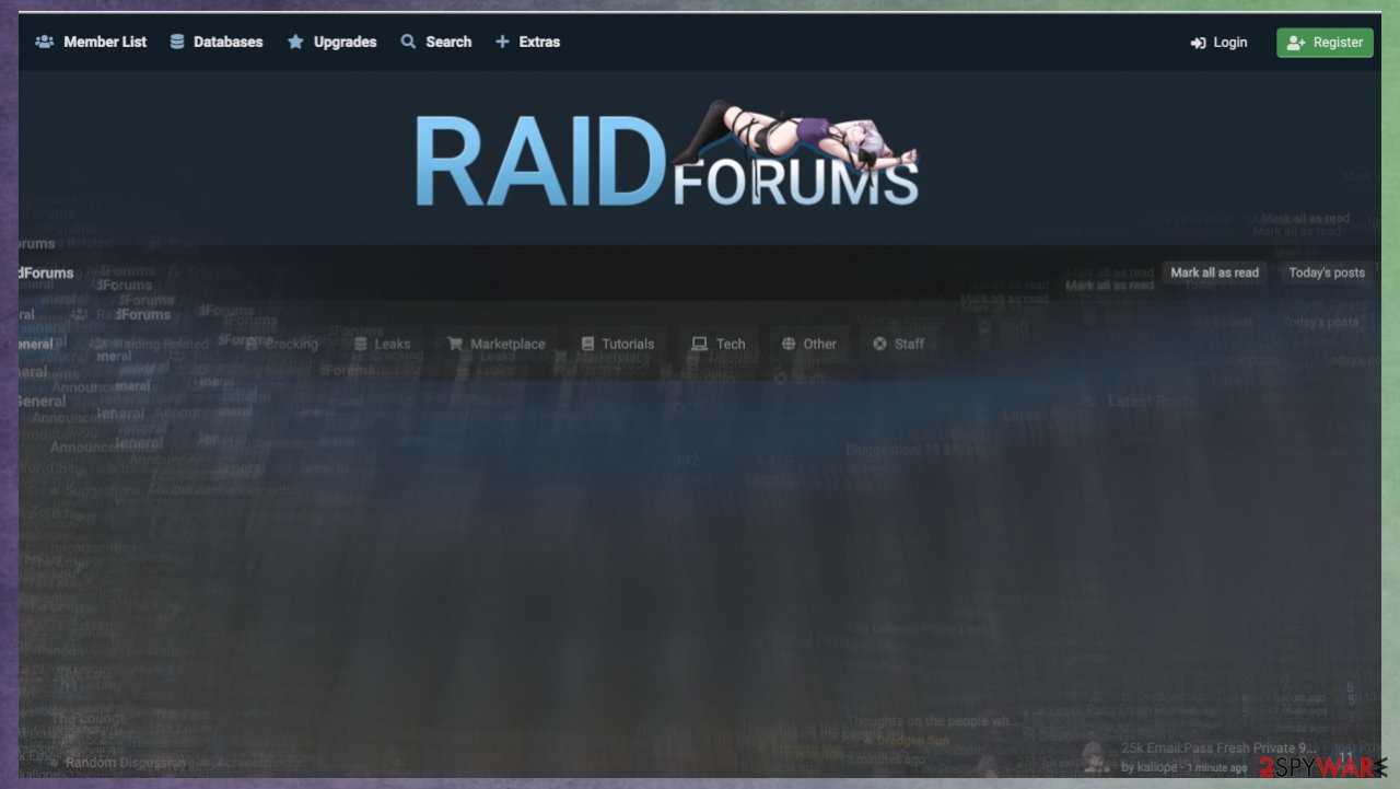 RaidForums domain – a market for stolen data got seized, admin arrested