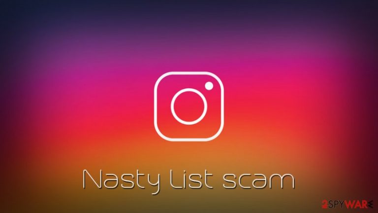 Nasty List scam on Instagram