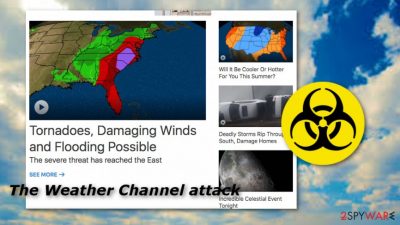 The Weather Channel's show did not launch due to a malicious attack