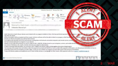 WannaCry attack scam