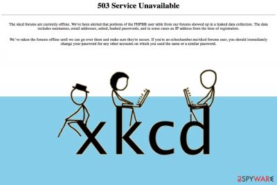 XKCD webcomic service's data leak activity affects over 560,000 people