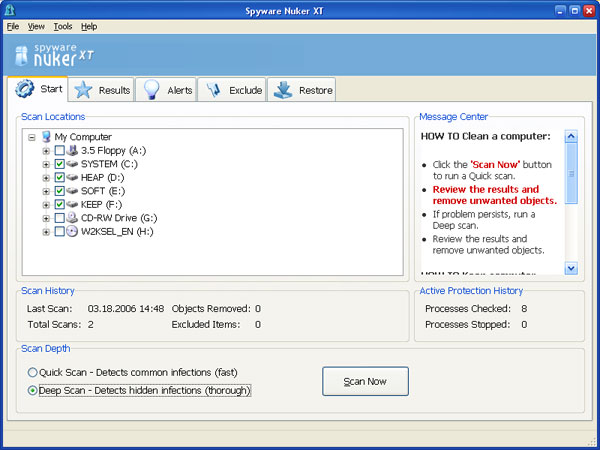 darmowe oprogramowanie spyware nuker xt