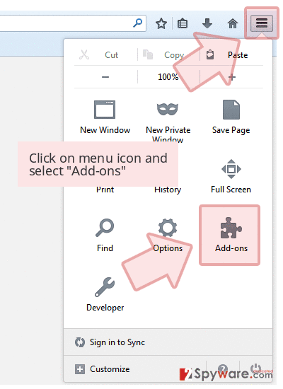 Click on menu icon and select 'Add-ons' Click on menu icon and select 'Add-ons'