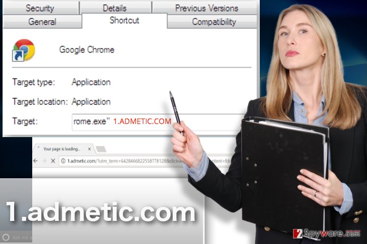 Example of 1.admetic.com virus 