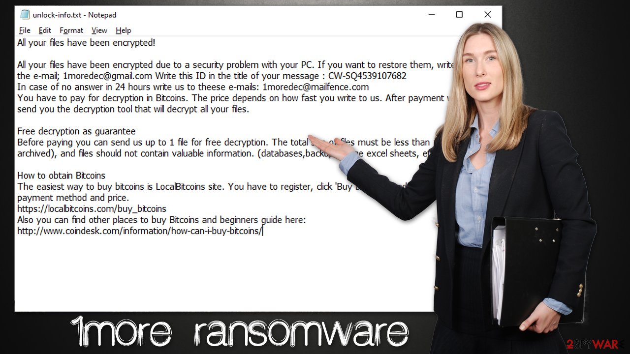 1more ransomware virus