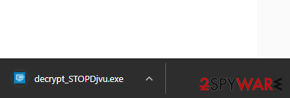Click decrypt_STOPDjvu.exe
