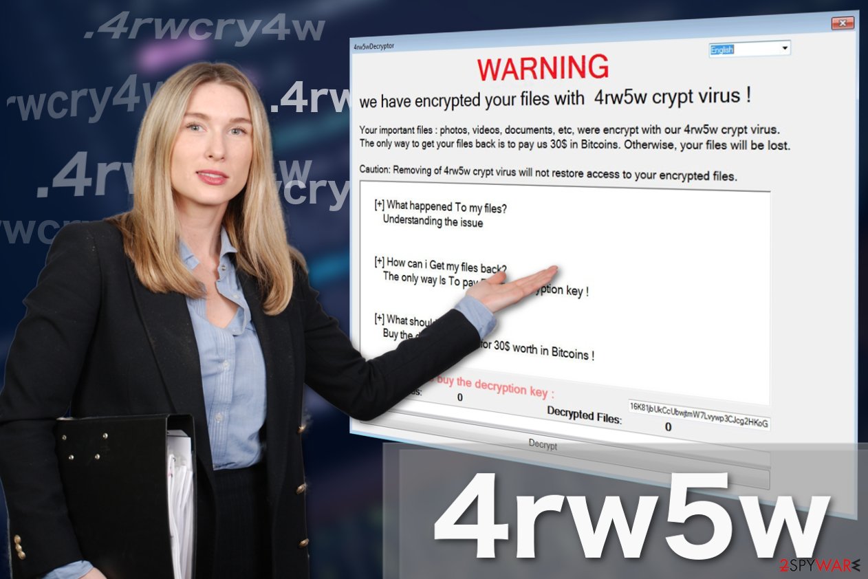 Image of 4rw5w ransomware virus