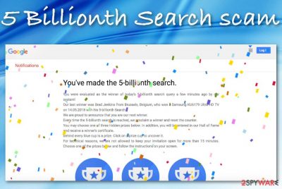 Google 5 Billionth Search scam