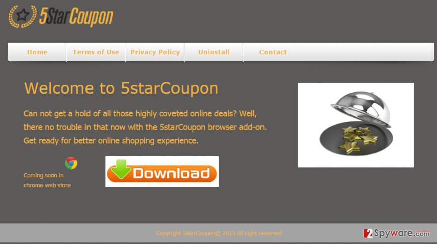 5StarCoupon adware snapshot 5StarCoupon adware snapshot
