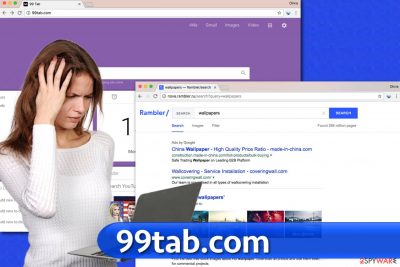 99Tab.com virus in a web browser