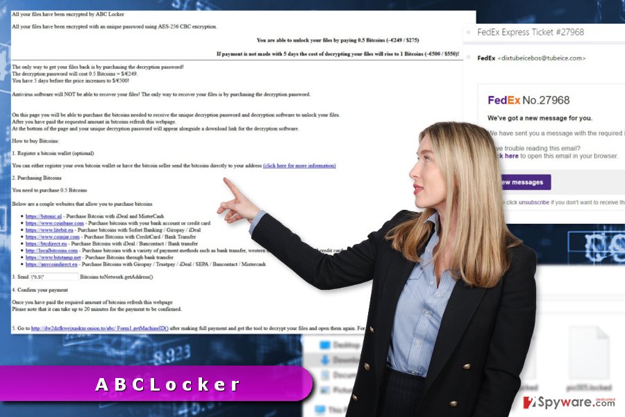 The picture of ABCLocker ransomware virus