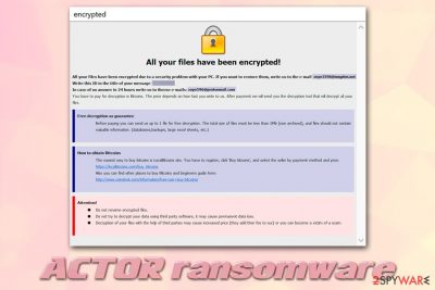 Actor ransomware