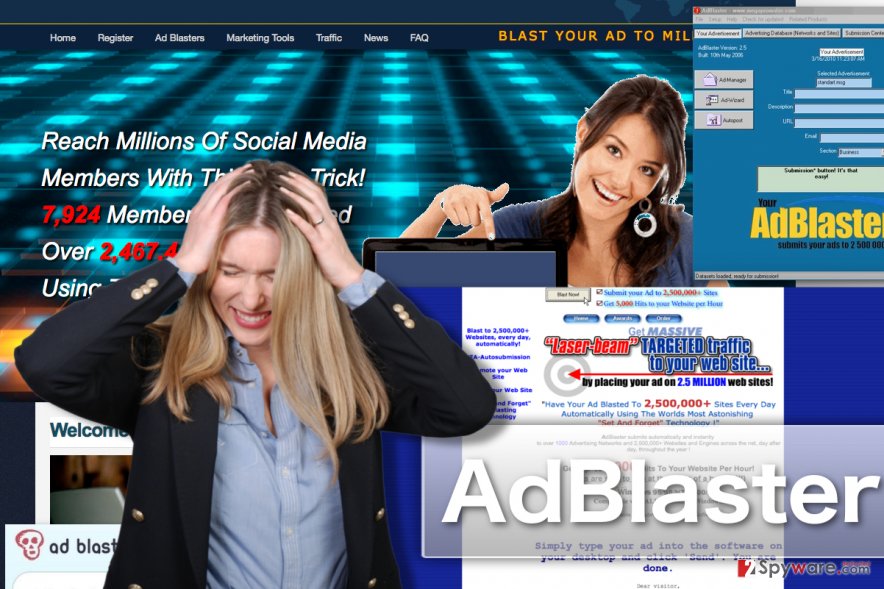 Image displaying AdBlaster adware sites