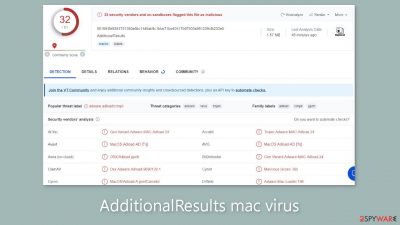 AdditionalResults mac virus
