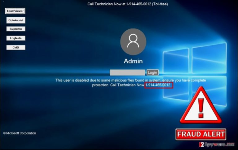 "Admin user is disabled" example