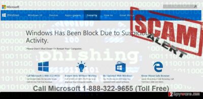 Phony website that Adobe Flash Tech Support Scam virus opens