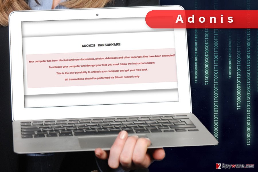 The image of Adonis ransomware virus