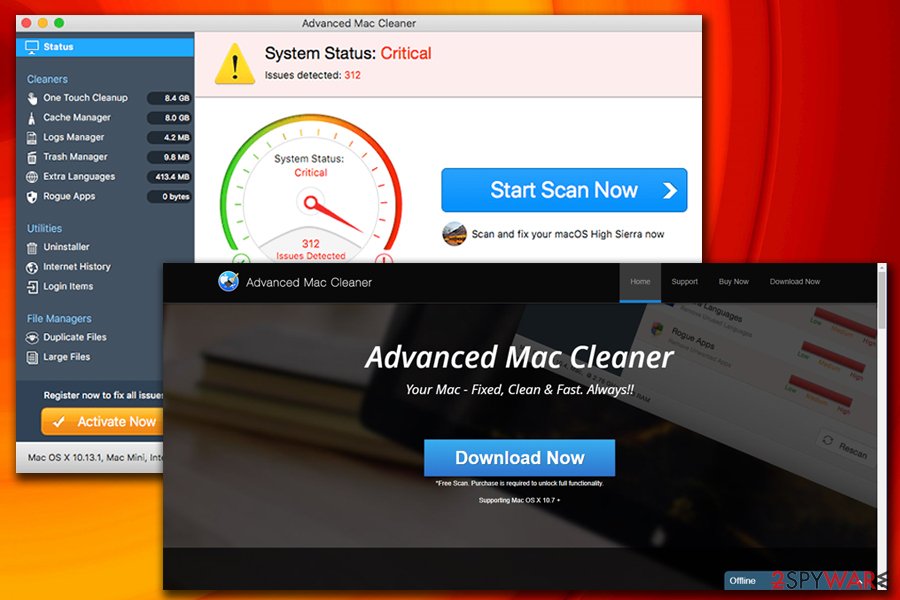 attention advanced mac cleaner