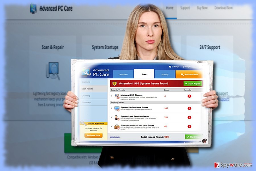 The screenshot of Advanced PC Care