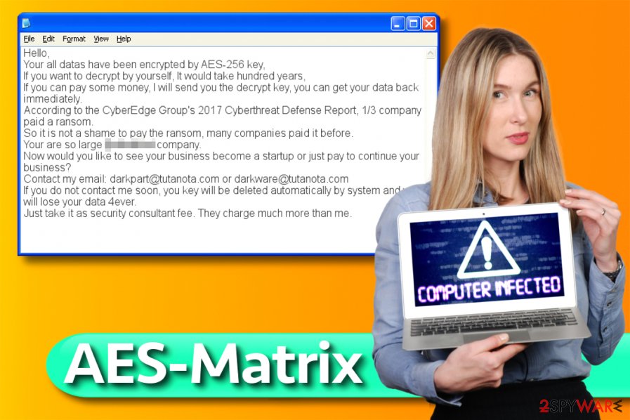 AES-Matrix ransomware virus