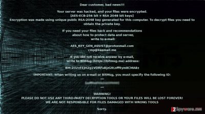 The screenshot of AES_KEY_GEN_ASSIST