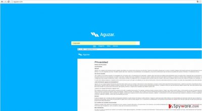 The picture showing aguzar.com virus