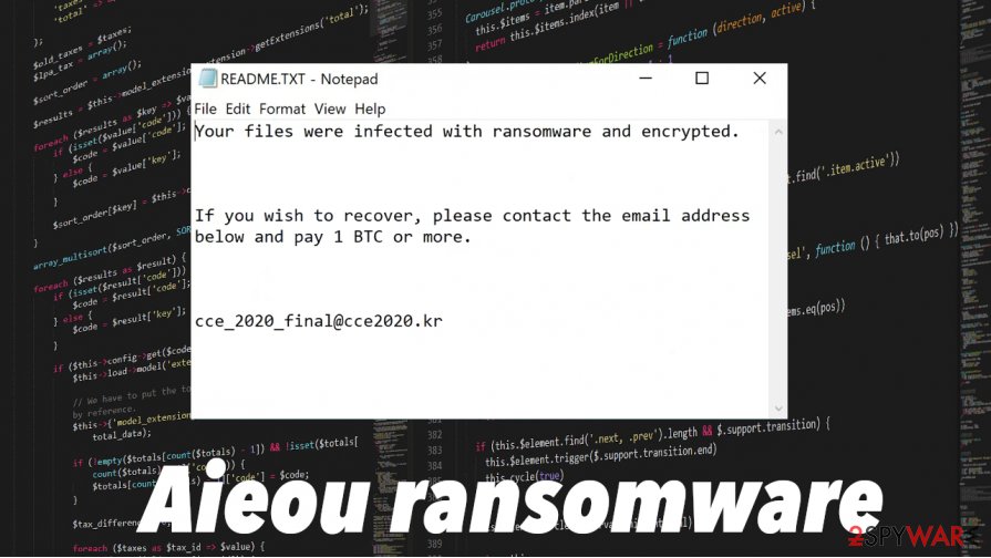 Aieou ransomware infection