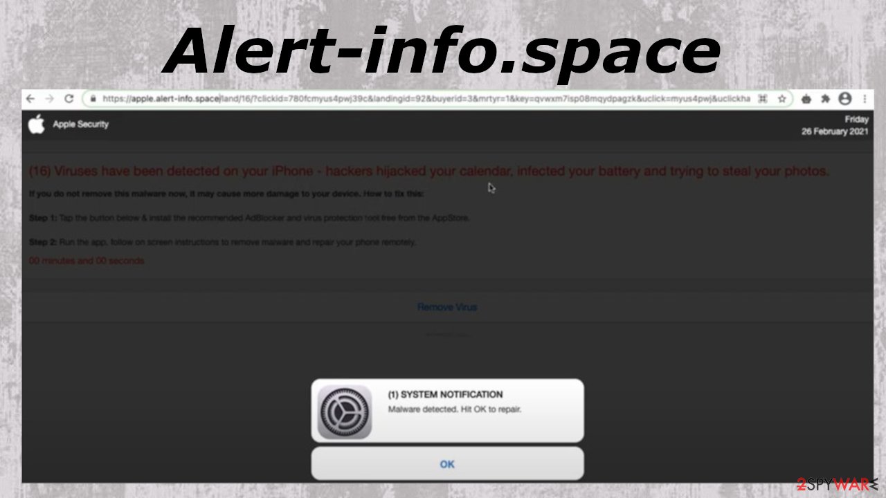 Alert-info.space pop-up