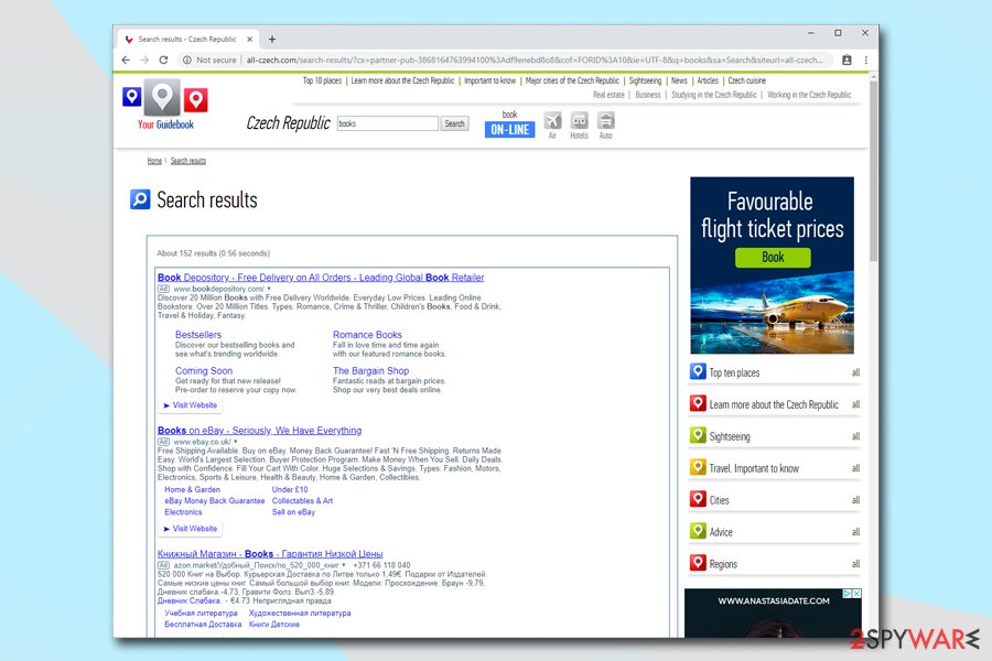 All-czech.com sponsored search results