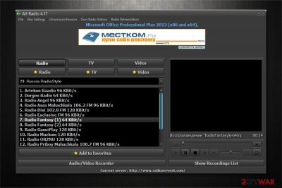 All-Radio 4.27 Portable malware image