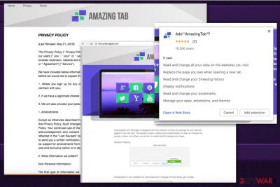 AmazingTab adware AmazingTab adware