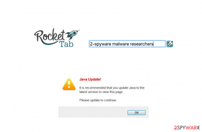 The picture showing Find.rockettab.com browser hijacker 