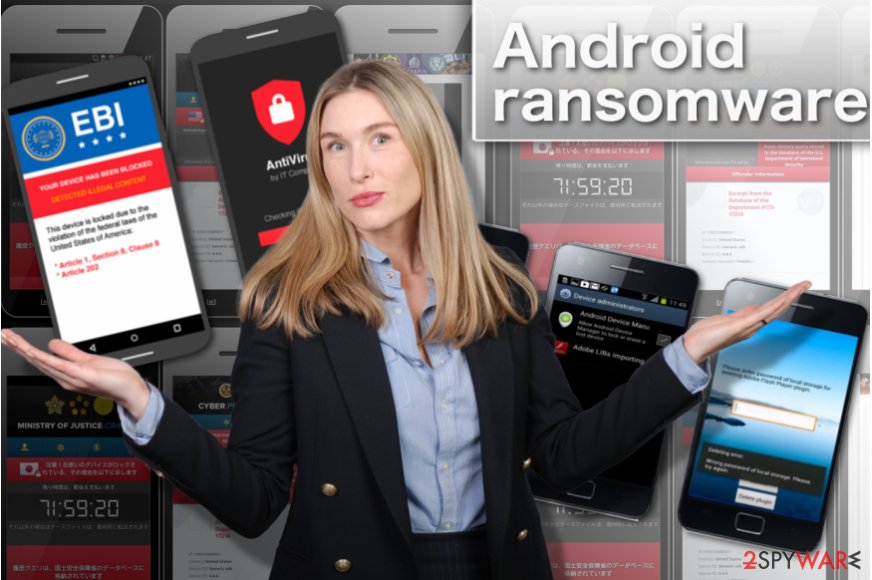 The illustration of different Android ransomware variants