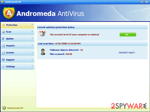Andromeda AntiVirus snapshot Andromeda AntiVirus snapshot